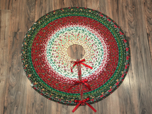 Made to Order Jelly Roll Christmas Tree Skirt