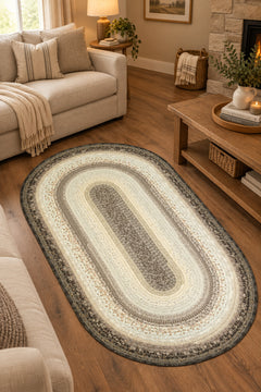 Made to Order Oval Jelly Roll Rug