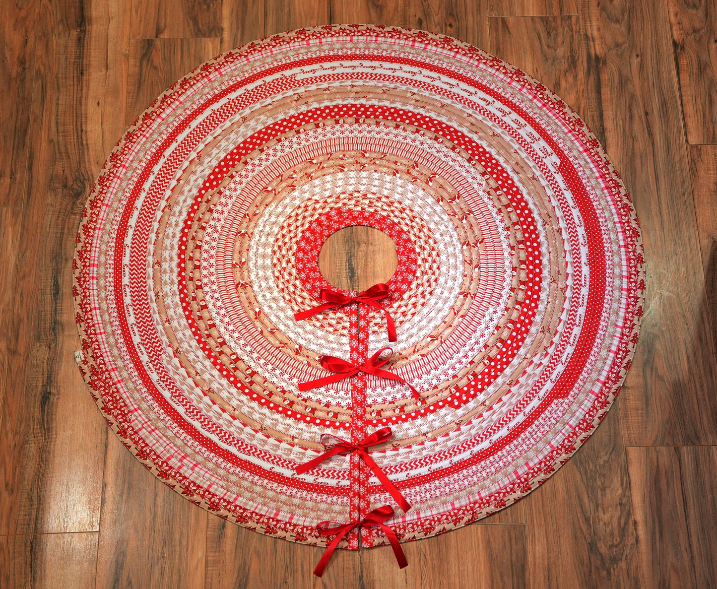 Made to Order Double Jelly Roll Christmas Tree Skirt