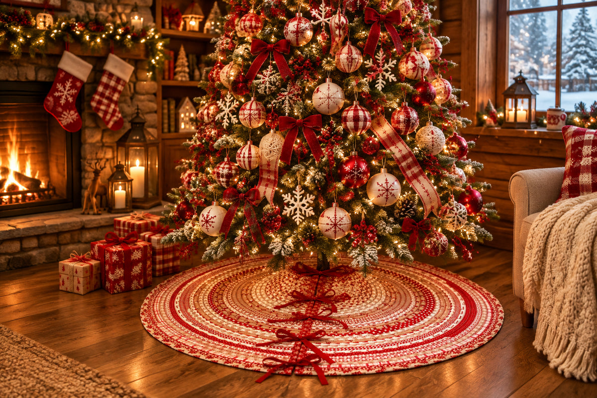 Made to Order Double Jelly Roll Christmas Tree Skirt