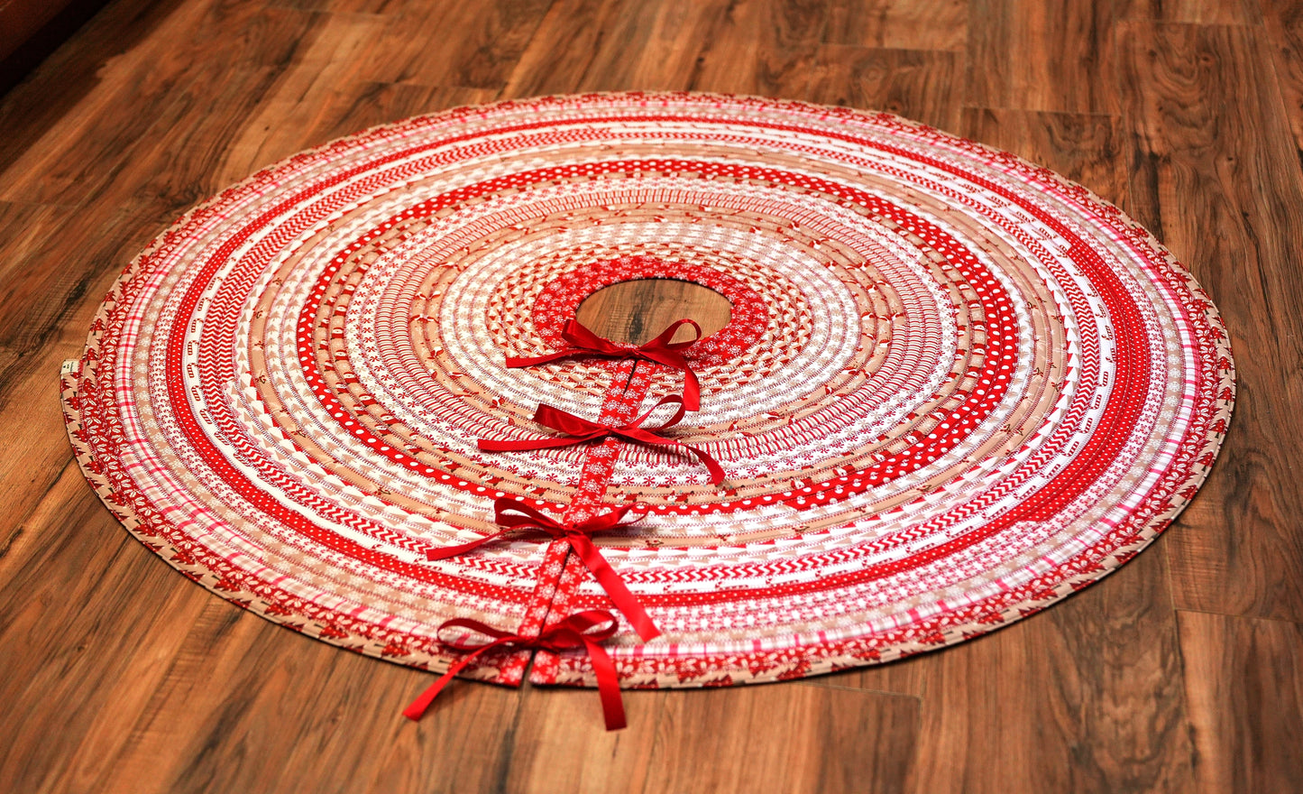 Made to Order Double Jelly Roll Christmas Tree Skirt