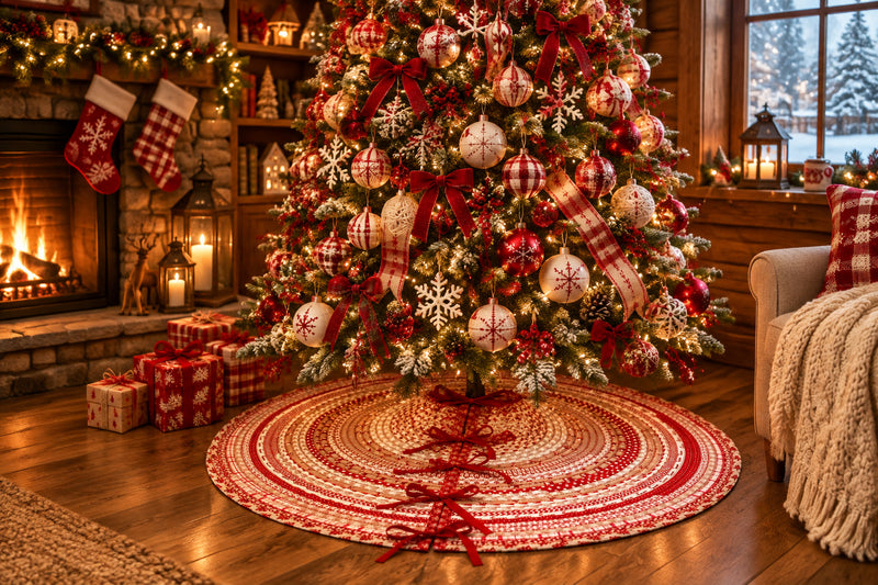 Made to Order Double Jelly Roll Christmas Tree Skirt