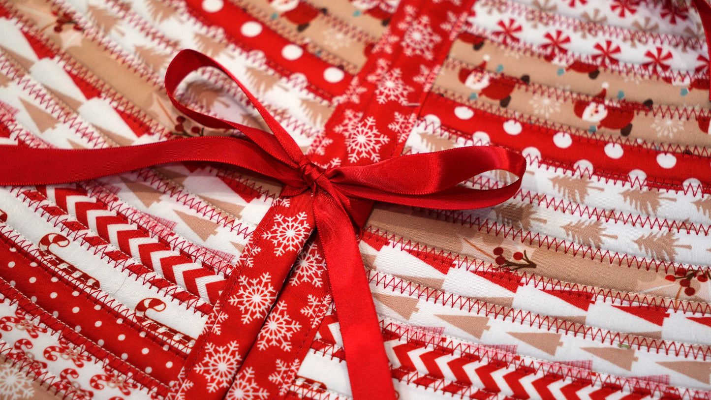 Made to Order Double Jelly Roll Christmas Tree Skirt